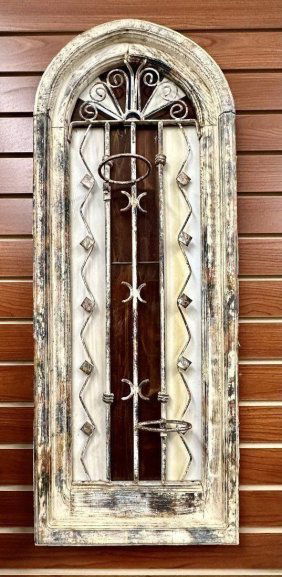 VINTAGE STAINED GLASS ART WINDOW
