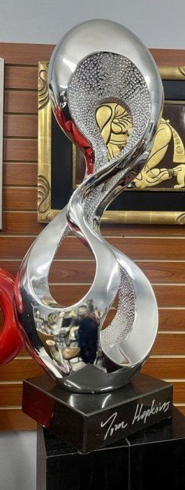 TIM HOPKINS LARGE Silver Figural Statue 28 inches tall