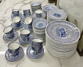 Adams Real English Ironstone Dinner Set  Chinese Bird   141 pcs Made in England