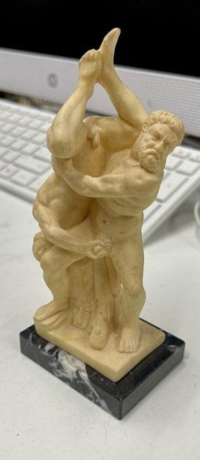 G. RUGGERI Italian EROTIC Sculpture Made IN ITALY on Marble base 7 inches high