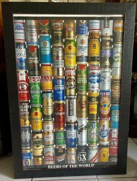 BEERS of The WORLD Large Framed POSTER