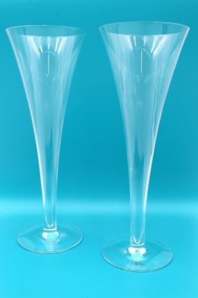 Vintage Tiffany & Co Champagne Flutes w/Box , 2 pieces