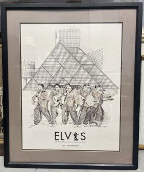 Elvis - The Entertainer lithograph signed and Numbered 188/950  by the artist