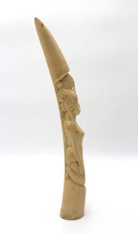 Beautiful Hand Carved Sculpture  14.3" tall  (17 cm)