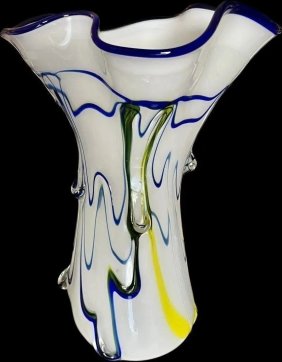 Murano Art Glass Vase  LARGE  14" Tall