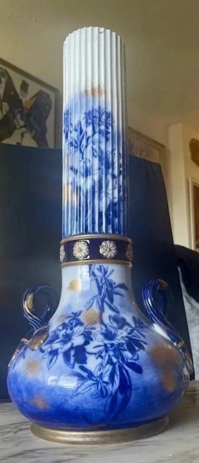 Antique Crescent & Sons ENGLAND AZALEA Large VASE 20.5" tall