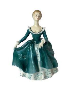 Royal Doulton "Janine" Porcelain Figurine. Made in England. 9" inches