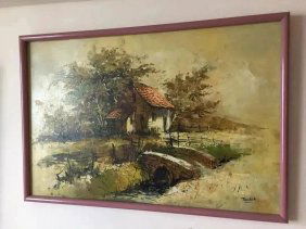 Oil on Canvas Painting Signed Teerlink  37 in x  25 in