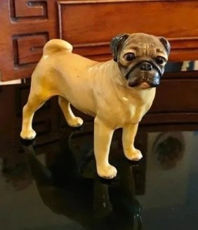 Vintage Morton's Studio Pug Dog Figurine 5" x 5"