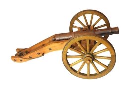 VINTAGE REPLICA OF SPANISH AMERICAN WAR CANNON 28cm x 71cm x 35cm