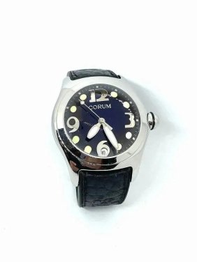 CORUM BUBBLE 163.150.20 44mm SS/ Steel Black Dial Quartz Men's Watch
