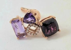 Women's Designer EFFY Rose Gold 14k and Diamonds Earrings