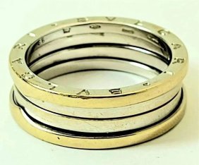 Designer Bvlgari Bulgari B.Zero 18k Size 11 3/4" White Gold Ring