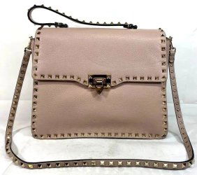 Valentino Garavani Rockstud Crossbody Flip Lock Flap Back Handle Bag
