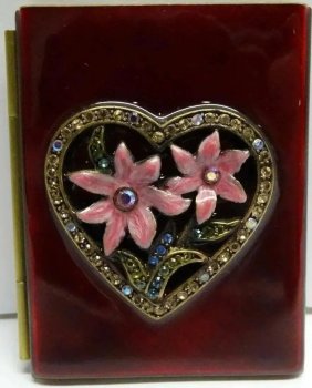 Jay Strongwater Enameled Mini Frame w/ Swarovski Crystals