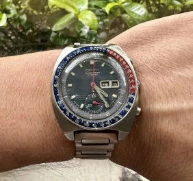Seiko 1972 Pogue Pepsi Reference 6139-6005 vintage Chronograph