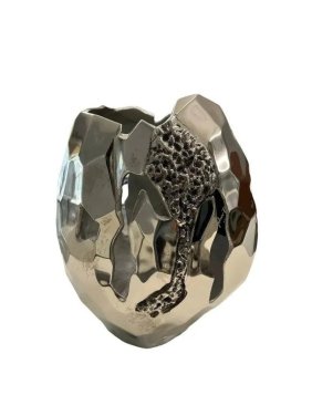 John Richard Vintage Silver color metal Vase