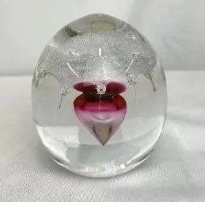 Vintage Studio Ahus Art Glass paperweight  Made in Sweden 1987 (1 of 4)