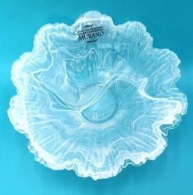 Murano Glass Flower Style Plate Diameter 20 cm- 8"