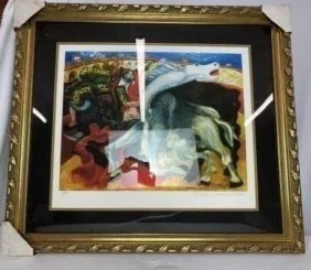 Pablo Picasso BULLFIGHT, DEATH OF TOREADOR Estate Signed Limited Ed. Giclee Art