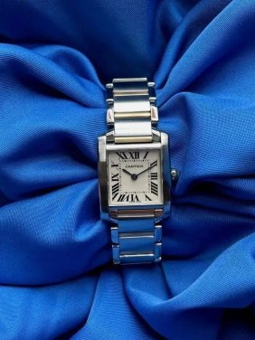 Cartier Tank Francaise 2384 18K Gold & Stainless Steel Quartz 20mmLady's Watch