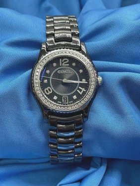 Ebel X-1 X-1 Black Dial Diamond Bezel Ceramic 34mm Quartz Ladies Watch A330554