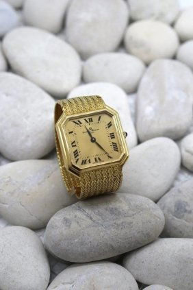 Vintage Solid 18k Yellow Gold Baume & Mercier Quartz Watch 57.07 grams