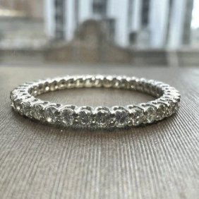 Women's Ring TW 0.70 cts GH SI Natural Diamond Round WG14K