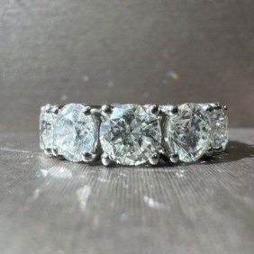 11.51 CT WOMEN'S ETERNITY BAND DIAMOND ROUND HI SI1, WG 18K