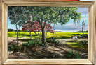 Daniel Butler Oil on Canvas Painting "Turkey Hunting"