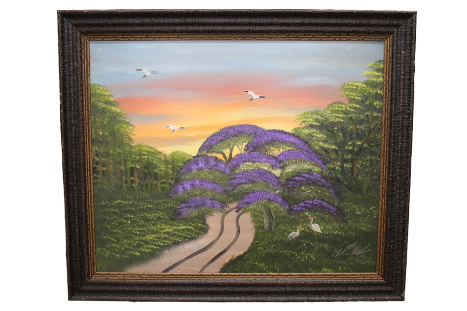 Florida Highwaymen Al Black Painitng. Signed. Measures:  27" x 31.5" (1 of 8)