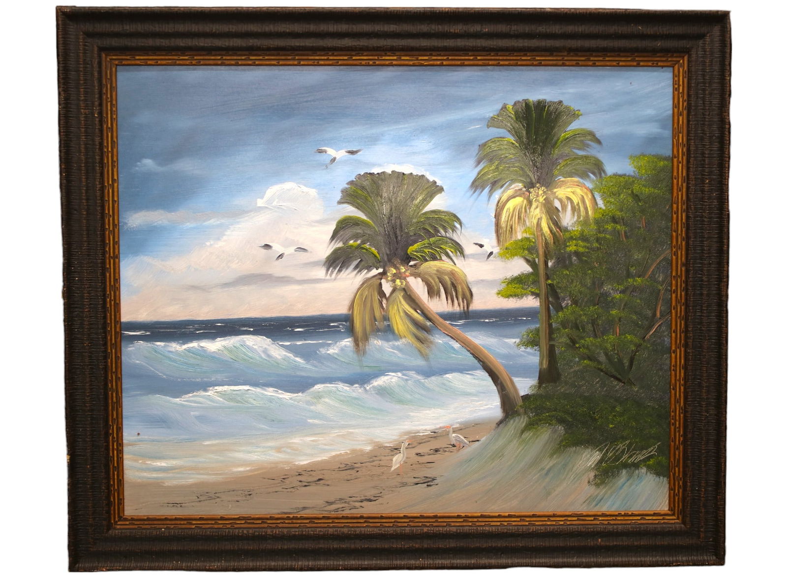 Florida Highwaymen Al Black Painitng. Signed. Measures: 27" x 31.5" (1 of 8)
