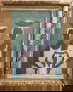 Ellis Wilson painting oil on board "Mother and Daughters"