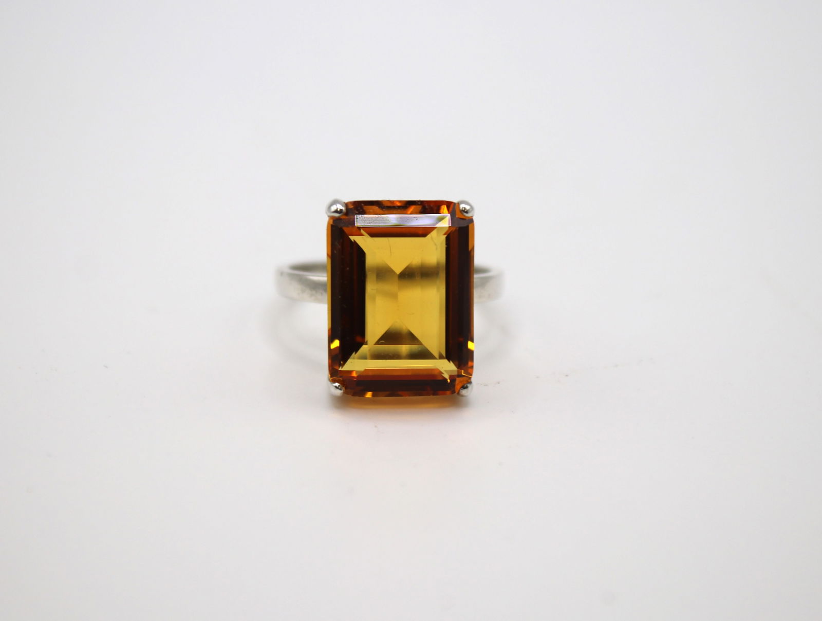 Tiffany & Co. Sterling Silver Sparklers Citrine Ring. Size 8 (1 of 3)