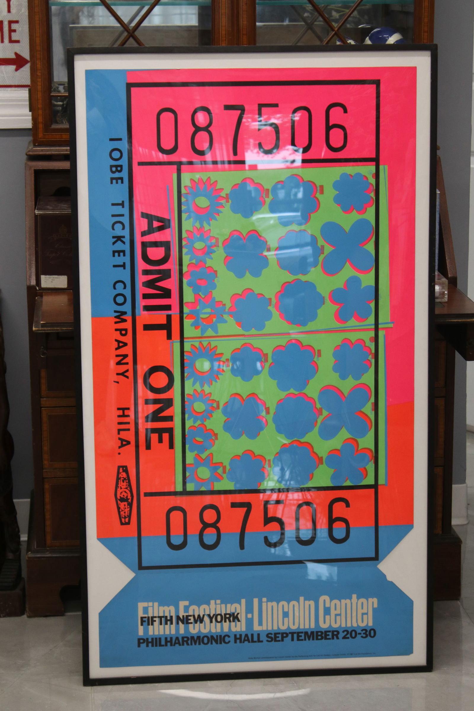 Andy Warhol "Lincoln Center Ticket" Acrylic EDITION, Signed/Numbered 160 of 200., 1967 (1 of 19)
