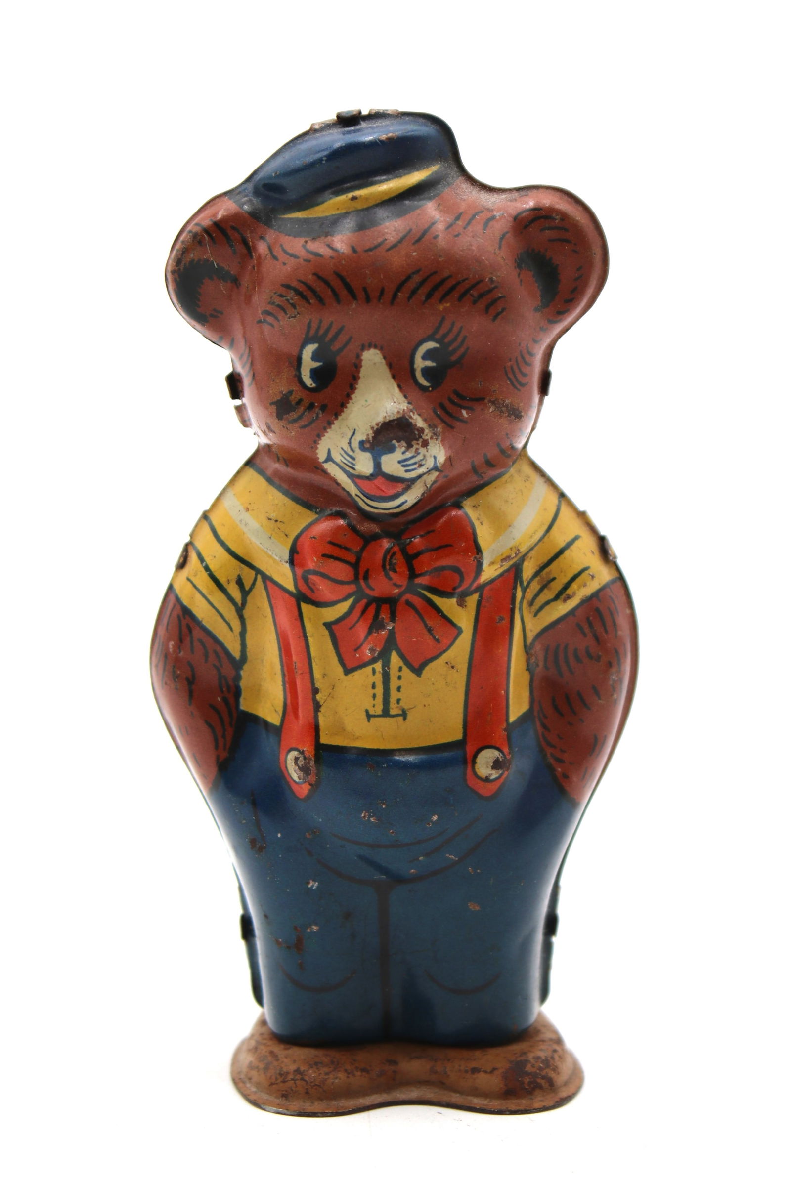 Vintage Original Tin Wind-Up Toy Brown Bear Made by J. Cheoin & Co in the USA. A Classic Toy (1 of 6)
