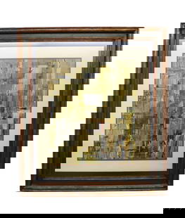 Maria Helena Vieira Da Silva(1908-1992), mixed media on board abstract painting, 32.5''x 29'': Maria Helena Vieira Da Silva(1908-1992), mixed media on board abstract painting, 32.5''x 29''. Signed and framed. Maria Helena Vieira Da Silva was a Portuguese abstract painter. She was considered a l