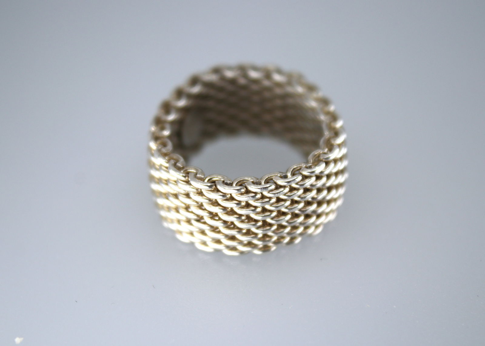 Tiffany & Co. Somerset Ring Mesh Weave Ring in Sterling Silver, size 9, 11.99 gr (1 of 3)