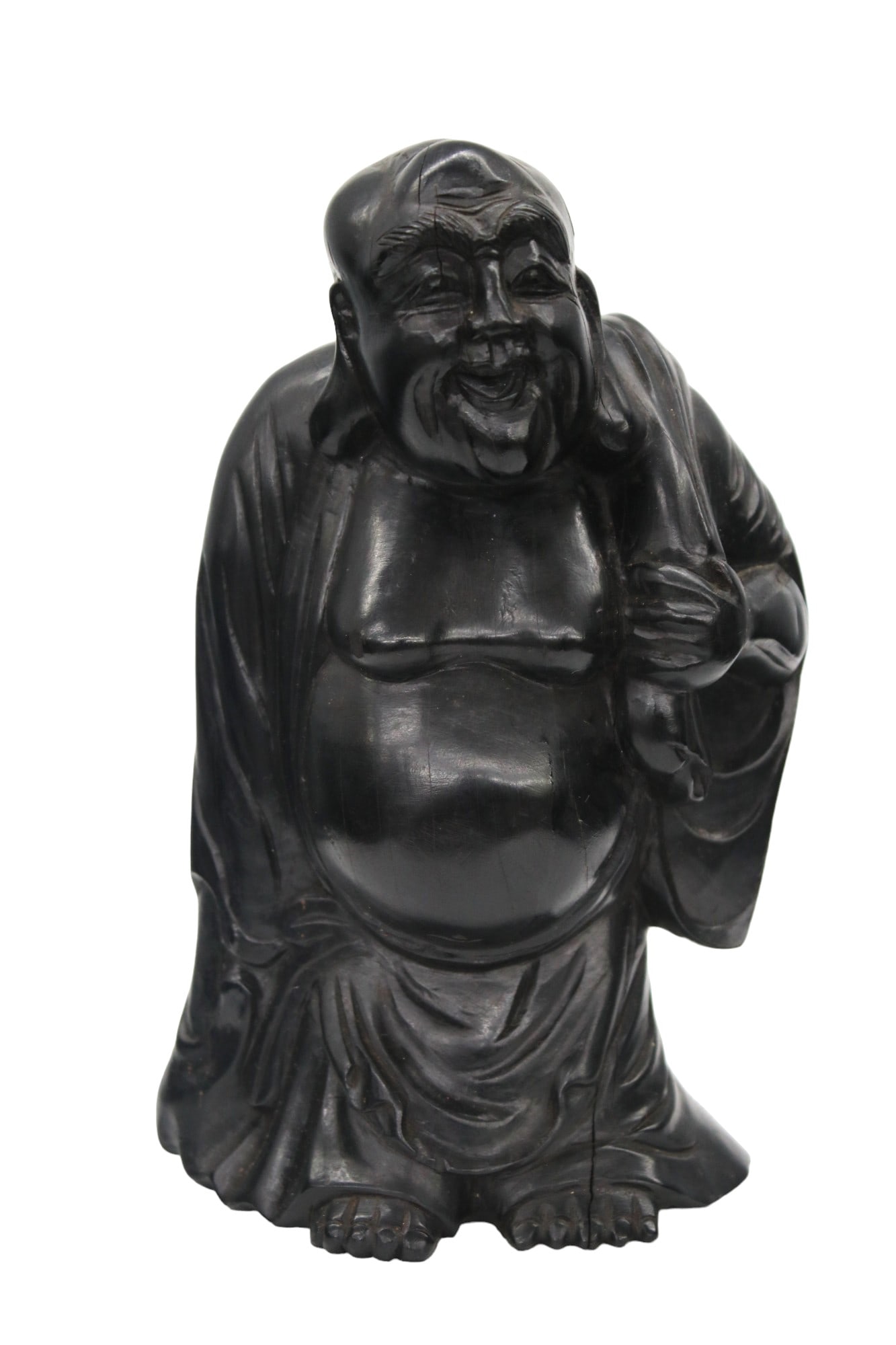 Antique Chinese Carved wood Figurine of a Standing Man 19th century (1 of 5)