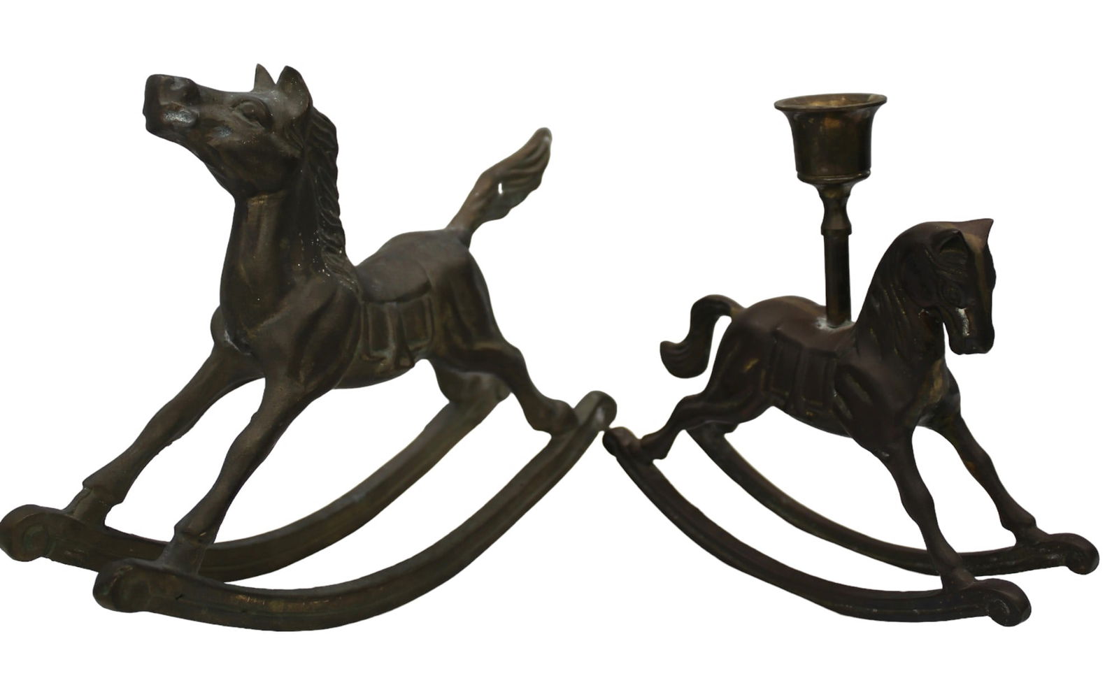 Vintage Solid Brass Rocking Horse Figurines (1 of 5)