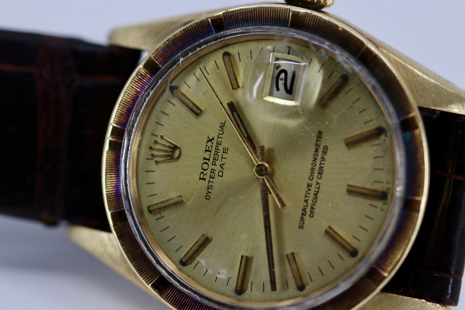 Rolex Oyster Perpetual Date Ref 1501 35mm 14k Gold 1973 Automatic RA351 (1 of 13)