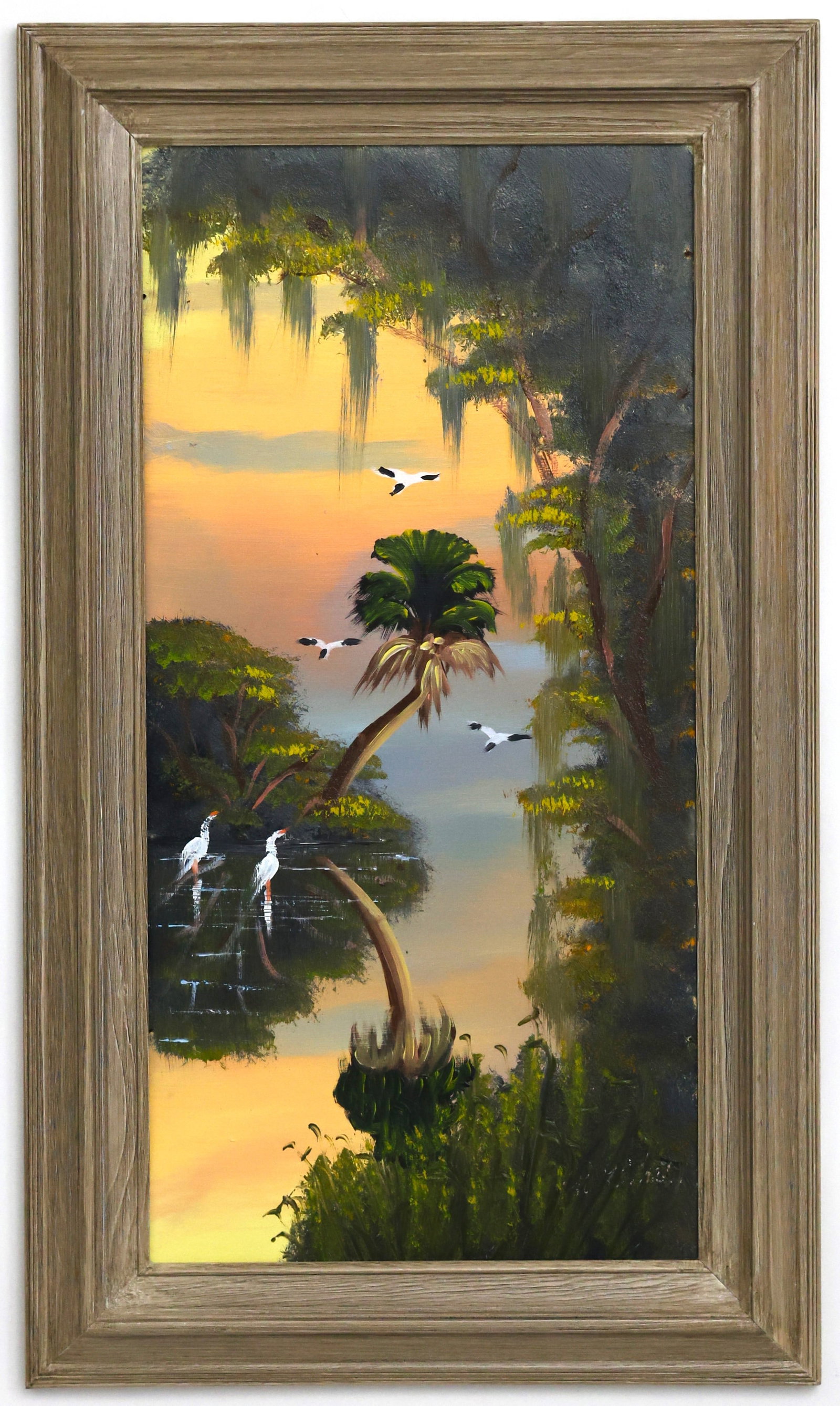 AL BLACK FLORIDA HIGHWAYMEN OIL ON MASONITE PAINTING (1 of 3)