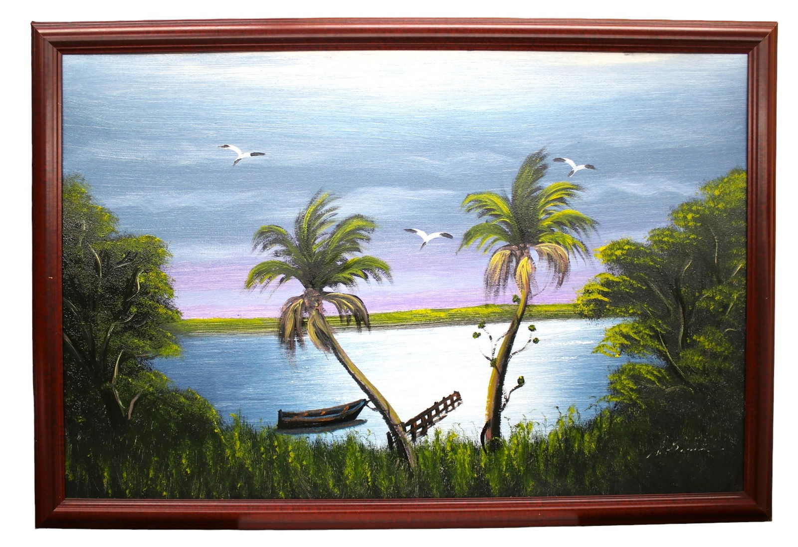 AL BLACK (B. 1947) FLORIDA HIGHWAYMEN OIL ON MASONITE PAINTING. SIGNED. (1 of 4)