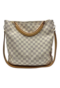 LOUIS VUITTON DAMIER AZUR SOFFI WHITE CANVAS SHOULDER BAG N41216