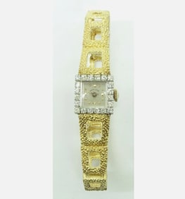 HAMILTON WOMEN'S WATCH 14K YELLOW GOLD, 20 DIAMONDS 1.4CTW.