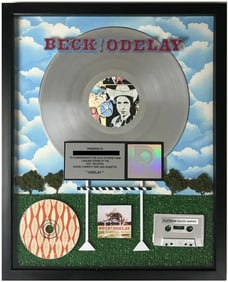 BECK ODELAY RIAA PLATINUM ALBUM AWARD 1996