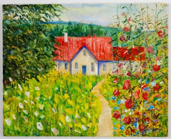 OIL ON CANVAS PAINTING ATTRIBUTED TO DAVID RAY FARMER