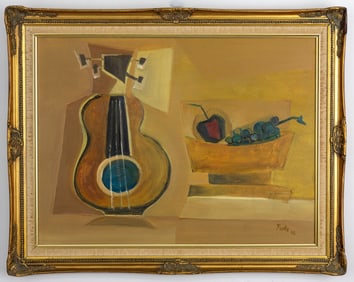 OIL ON CANVAS PAINTING ATTRIBUTED TO VICENTE FORTE '72