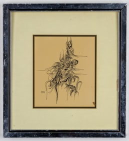 INK ON PAPER DRAWING. SIGNED AS " KELLEY 15.9.69"