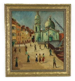 OIL ON BOARD PAINING ATTRIBUTED TO TERENCE MCCAW